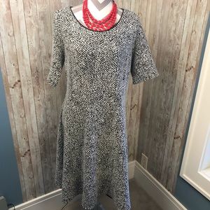 Land’s End sz Large Black & White dress